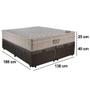 Imagem de Cama Box Baú Casal Suede Bipartido + Colchão Ortobom Airtech Molas Ensacadas 138x188x65