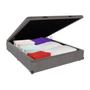 Imagem de Cama Box Baú Casal Suede Cinza