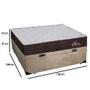 Imagem de Cama Box Baú Casal Suede + Colchão Casal Polar Molas Ensacadas Safira Plus Euro Pilow 68x138x188 Bege