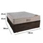 Imagem de Cama Box Baú Casal Suede + Colchão Ortobom Airtech Molas Ensacadas 138x188x65 Marrom