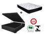 Imagem de Cama Box Baú Casal Suede Preto + Colchão Casal Espuma D33 Com EPS 30x138x188