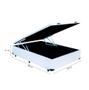 Imagem de Cama Box Baú Casal Tecido Branco Com Colchão 138 Toronto Molas Ensacadas D33 32cm