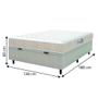 Imagem de Cama Box Baú Colchão Casal Espuma D33 New Millenium 138x188x60cm Branco / Bege Hellen - Suporta até 120kg por Pessoa