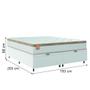 Imagem de Cama Box Baú Colchão Casal King Molas Ensacadas Real 193x203x68cm Branco / Bege Linho Inducol - Suporta até 130kg por Pessoa