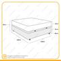 Cama Box Baú + Colchão de Casal Ortobom D45 Iso 150 138x188x60cm Imagem de Cama Box Baú + Colchão de Casal Ortobom D45 Iso 150 138x188x60cm
