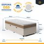 Imagem de Cama Box Baú com Colchão de Espuma D33 Double Face Air Pro Força Anjos Solteiro 88cm