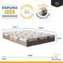 Imagem de Cama Box Baú com Colchão de Espuma D33 Ortopédico Pillow In Luna Casal 138cm
