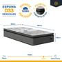 Imagem de Cama Box Baú com Colchão de Espuma D33 Pillow Top Resistence + Auxiliar Unique Solteiro 88cm