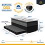 Imagem de Cama Box Baú com Colchão de Espuma D33 Pillow Top Resistence + Auxiliar Unique Solteiro 88cm