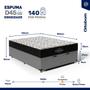 Imagem de Cama Box Baú com Colchão de Espuma D45 Ortobom Airtech 150 D45 Casal 138cm