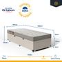 Imagem de Cama Box Baú com Colchão De Espuma Ortobom Light Liso Solteiro 88cm