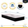 Imagem de Cama Box Baú com Colchão de Espuma Pillow In Orthoplus + Auxiliar Unique Solteiro 88cm