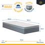 Imagem de Cama Box Baú com Colchão de Molas Ensacadas Pillow In Elite Solteiro 88cm