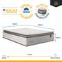 Imagem de Cama Box Baú com Colchão de Molas Ensacadas Pillow Top Supreme Lux Casal 138cm