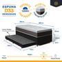 Imagem de Cama Box Baú com Colchão Espuma D33 Com Pillow Top Nivus + Auxiliar Unique Solteiro 88cm