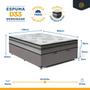 Imagem de Cama Box Baú com Colchão Espuma D33 Pillow In Anjos Ortosleep Casal 138x188x60cm