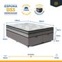 Imagem de Cama Box Baú com Colchão Espuma D33 Pillow In Anjos Ortosleep Queen 158x198x60cm