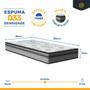 Imagem de Cama Box Baú com Colchão Espuma D33 Pillow In Anjos Ortosleep Solteiro King 96x203x60cm