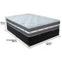 Imagem de Cama Box Baú e Colchão Black Graphite Molas Ensacadas Casal 138x188X27 Anjos