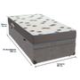 Imagem de Cama Box Baú e Colchão Light Espuma D33 Solteiro Ortobom
