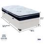 Imagem de Cama Box Baú e Colchão Orthosono D33 Com Euro Pillow Solteiro Anjos