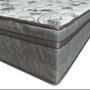 Imagem de Cama Box Baú King 193 Bipartido Tecido Sintético Branco Com Colchão de Molas Ensacadas Evolution - Probel - 72x128x188