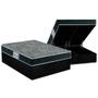 Imagem de Cama Box Baú King: Colchão Espuma D33 Probel  ProDormir Advanced Mega Resistente + Base CRC Suede Black(193x203)