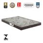 Imagem de Cama Box Baú King Colchão Espuma D45 Bordado + Box Bipartido Sintético Branco Serra Negra 62x198x203
