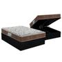 Imagem de Cama Box Baú King: Colchão Espuma Probel D45 ProDormir Advanced Double Face + Base CRC Suede Black(193x203)