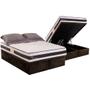 Imagem de Cama Box Baú King: Colchão Molas Ensacadas Herval MasterPocket Ness + Base CRC Suede Brown(193x203)