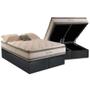 Imagem de Cama Box Baú King: Colchão Molas Herval ConfortClass Big Class DF + Base CRC Suede Gray(193x203)
