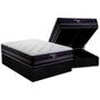 Imagem de Cama Box Baú King: Colchão Molas MasterPocket Ensacadas Herval Maxspring Málaga + Base CRC Suede Black (193x203)