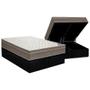 Imagem de Cama Box Baú King: Colchão Molas SuperPocket Ensacadas Ortobom  Light Saúde + Base CRC Suede Black(186x198)