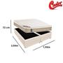 Imagem de Cama Box Baú King  Sintético + Colchão Castor Premium com Euro Pillow e Molas Tecnopedic System 193x203x72