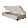 Imagem de Cama Box Baú Luxo Blindado Solteirão AColchoes Suede Bege 49x96x203