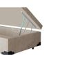 Imagem de Cama Box Baú Luxo Blindado Solteirão AColchoes Suede Bege 49x96x203