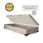 Imagem de Cama Box Baú Luxo Blindado Solteirão AColchoes Suede Bege 49x96x203