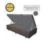 Imagem de Cama Box Baú Luxo Blindado Solteirão AColchoes Suede Marrom 41x96x203