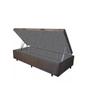 Imagem de Cama Box Baú Luxo Blindado Solteirão AColchoes Suede Marrom 41x96x203