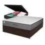Imagem de Cama Box Baú Marrom e Colchão Casal The Boss Espuma D33 Unique