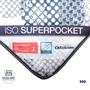 Imagem de Cama Box Baú Marrom e Colchão ISO Superpocket Molas Ensacadas Viúvo Ortobom
