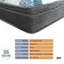 Imagem de Cama Box Baú Marrom e Colchão ISO Superpocket Molas Ensacadas Viúvo Ortobom