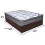 Imagem de Cama Box Baú Marrom e Colchão ISO Superpocket Molas Ensacadas Viúvo Ortobom