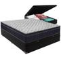 Imagem de Cama Box Baú Preto e Colchão Airtech 150 Espuma D45 Casal Ortobom