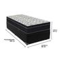 Imagem de Cama Box Baú Preto e Colchão Airtech 150 Espuma D45 Solteiro Ortobom
