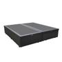 Imagem de Cama Box Baú Queen Bipartido 158 - Bello Box Tecido Sintético Preto