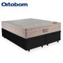 Imagem de Cama Box Baú Queen Bipartido + Colchão Molas Ensacadas AirTech Ortobom 158x198x69 Preto