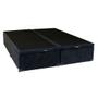 Imagem de Cama Box Baú Queen Bipartido Suede Preto Com Pistão A Gás