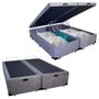 Imagem de Cama Box Baú Queen Bipartido Suede Sereneprime Cinza 158x198x44