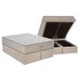 Imagem de Cama Box Baú Queen: Colchão Espuma D33 Kappesberg Anatômico Carmine + Base CRC Suede Clean (158x198)